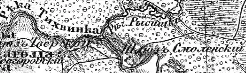 Смоленский шлюз на карте 1913 года