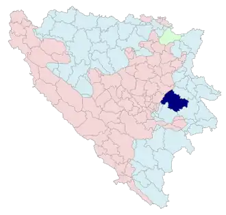 Община Соколац на карте