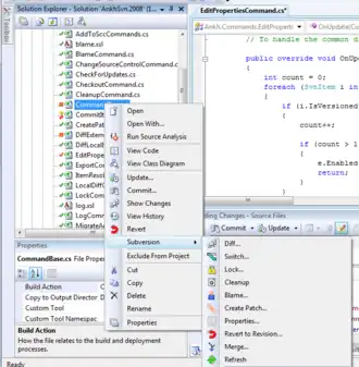 Скриншот программы AnkhSVN