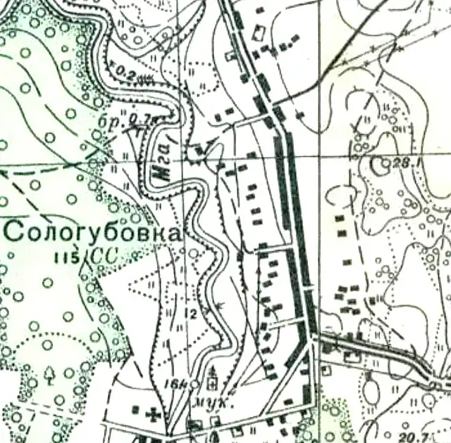 План деревни Сологубовка. 1941 год
