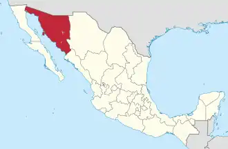 Сонора на карте