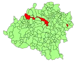 Расположение муниципалитета на карте провинции