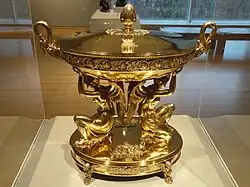 Супница из позолоченного серебра работы Одио, 1819 год. Художественный музей Индианаполиса, США