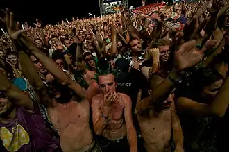 Фанаты группы The Prodigy на фестивале Spirit of Burgas 2010