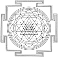 Схематический рисунок Шри-янтры