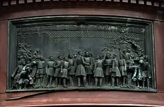 Осмотр Николаем I Веребьинского моста на Николаевской железной дороге в 1851 году