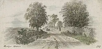 Мыза Хаберс (Хаберсти). Рисунок Карла Фридриха Кристиана Будде, 1836 г.