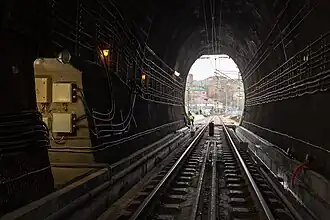 Вид на портал тоннеля изнутри