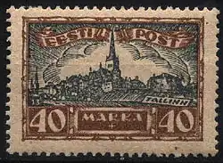 1927: марка из серии «Виды городов». Таллин, общий вид города (Mi #67)