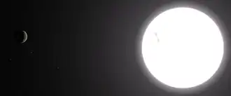 Система OGLE2-TR-L9 глазами художника.