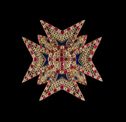 Бриллиантовая звезда ордена Святого Георгия, из сокровищницы Мюнхенской резиденции