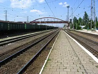 Вид на пассажирские платформы