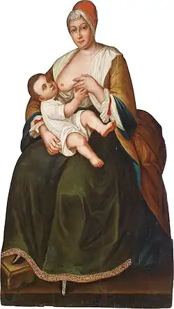 Кормящая мать, XVIII век