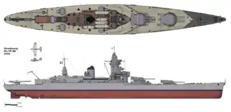 "Страсбург» после модернизации, завершённой в&nbsp;апреле 1942 года
