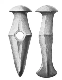 Боевой топор, найденный в провинции Даларна, Швеция.