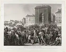 Июльская революция. Баррикада в Париже у ворот Сен-Дени (1831). С оригинала Ипполита Лекомта