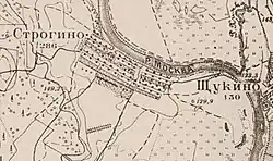 Строгино на карте Москвы (1931 год).