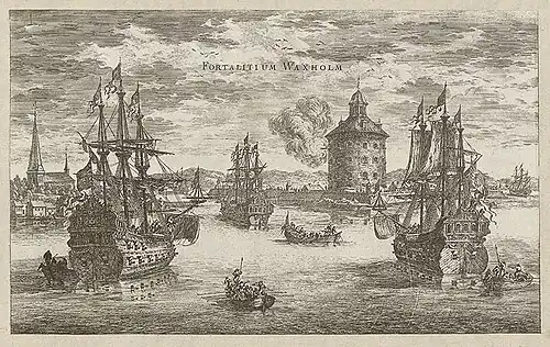 Ваксхольмская крепость. Гравюра конца XVII — начала XVIII веков