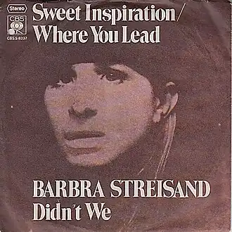 Обложка сингла Барбры Стрейзанд «Sweet Inspiration / Where You Lead» (1972)