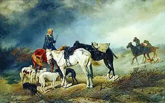 Н.Е.Сверчков «Охотники в степи»