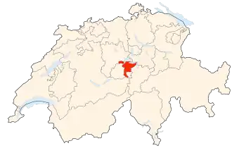 Нидвальден на карте