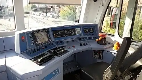 Пульт управления ТЭП70БС (правая сторона кабины)