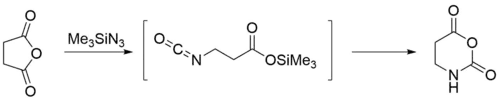 TMS azide addition to cyclic anhydrides