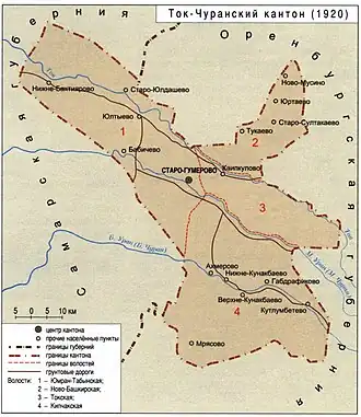 Ток-Чуранский кантон на карте