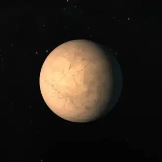 TRAPPIST-1 h в представлении художника.