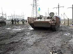 Кустарная противокумулятивная решётка на МТ-ЛБ