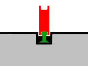 Схема направляющего рельса и колеса, трамвай на шинах в Нанси и Кане