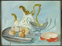 Натюрморт на голубом фоне. Ок. 1920