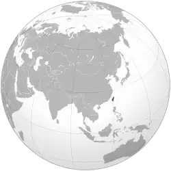 Тайвань на карте мира