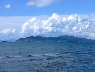 Вид на современный Таламоне (древний Теламон)