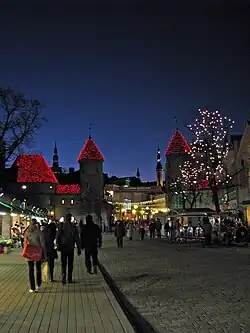 Вид от начала улицы Виру, декабрь 2008 года