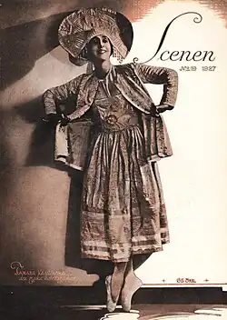 Карсавина на обложке журнала «Scenen». 1927 г.