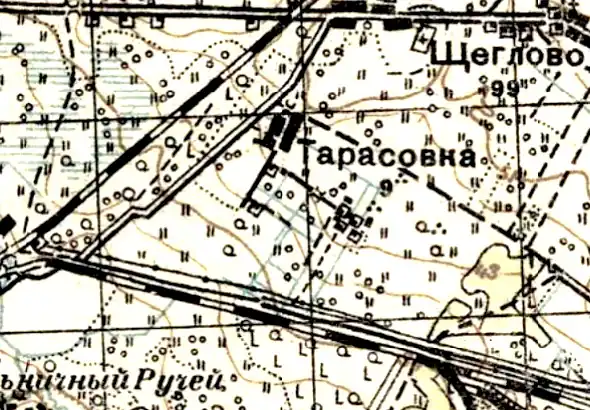 Деревня Пасека (Тарасовка) на карте 1931 года