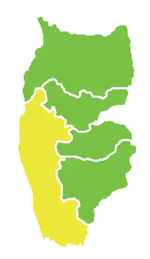 Район Тартус на карте