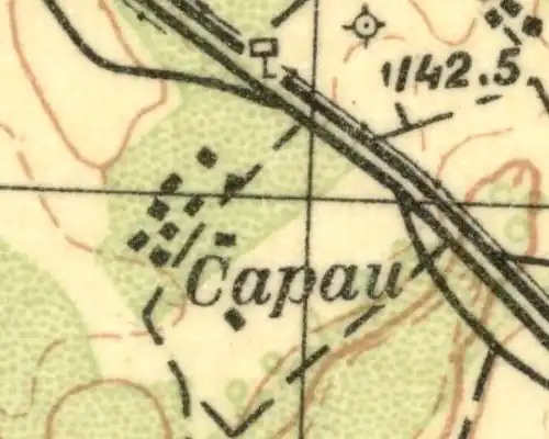 Земли посёлка Татьянино на карте 1930 года