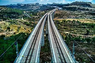 Tel Aviv-Jerusalem New Railroad - Bridge no. 10, Arazim Train Bridge
