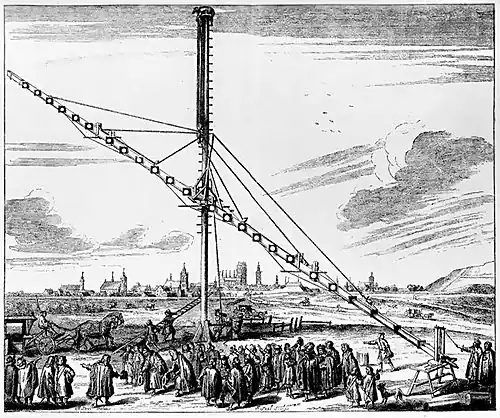 Телескоп Гевелия с фокусным расстоянием объектива 45 м.