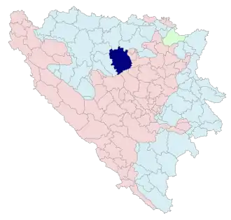 Община Теслич на карте