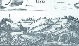 Тетюши на рисунке Адама Олеария (1636)