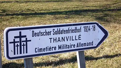 Указатель немецкого военного кладбища