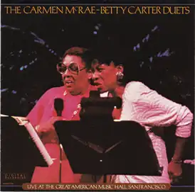 Обложка альбома Кармен Макрей и Бетти Картер «The Carmen McRae — Betty Carter Duets» (1987)