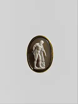 Геркулес Фарнезский. Между 1770 и 1790. Оникс, золотая оправа. Метрополитен-музей, Нью-Йорк