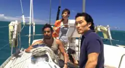 Джин, Сун и Саид на яхте Десмонда.