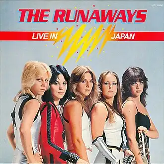 Обложка альбома The Runaways «Live in Japan» (1977)