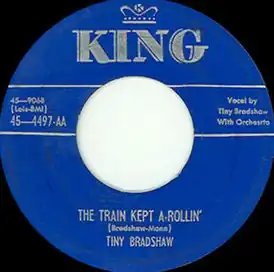 Обложка сингла Тини Брэдшоу «Train Kept A-Rollin’» ()