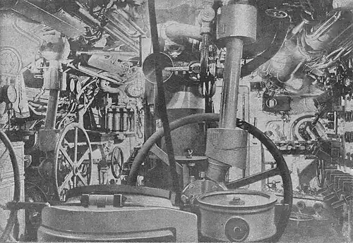 Внутренний вид лодки. Помимо сложнейшей машинерии, «Германия» имела просторный грузовой отсек для доставки нескольких сотен тонн груза